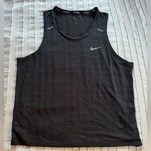 Nike Men's Dri-Fit Charcoal Gray Running Tank Top